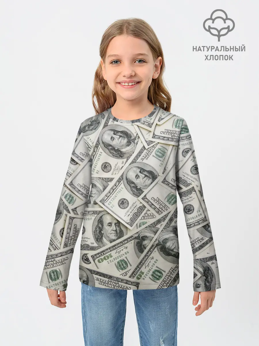 Детский лонгслив / dollars money