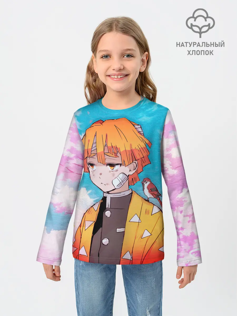 Детский лонгслив / КЛИНОК РАССЕКАЮЩИЙ ДЕМОНОВ, ЗЕНИТЦУ