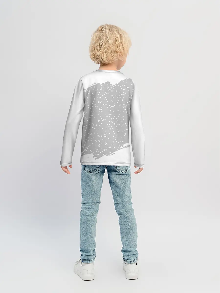 Детский лонгслив / Тигр в красной шапке