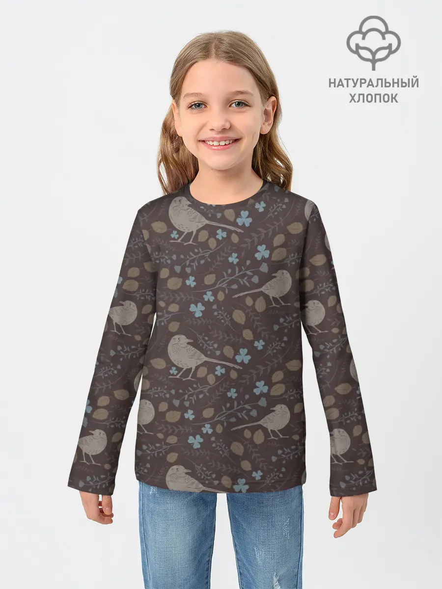 Детский лонгслив / Осенняя абстракция