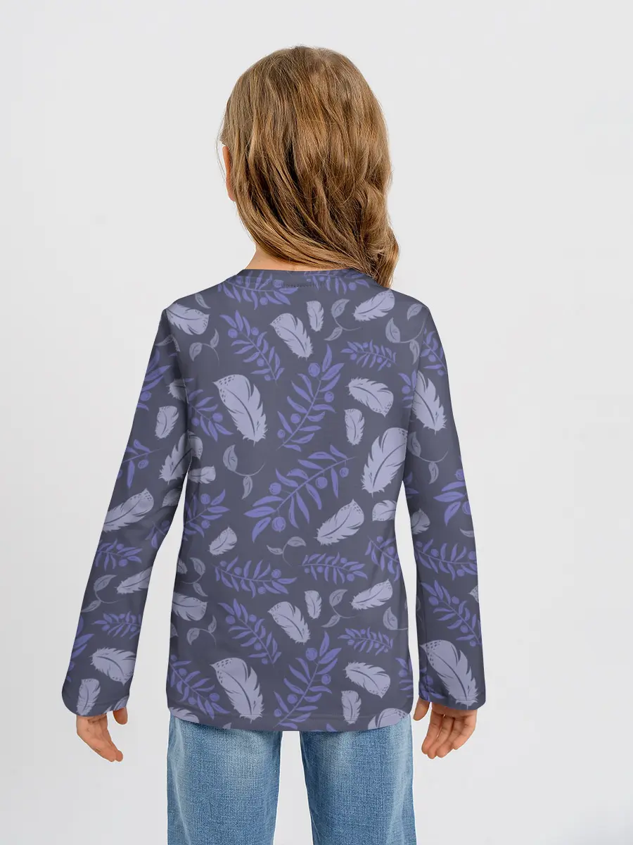 Детский лонгслив / Зимняя абстракция