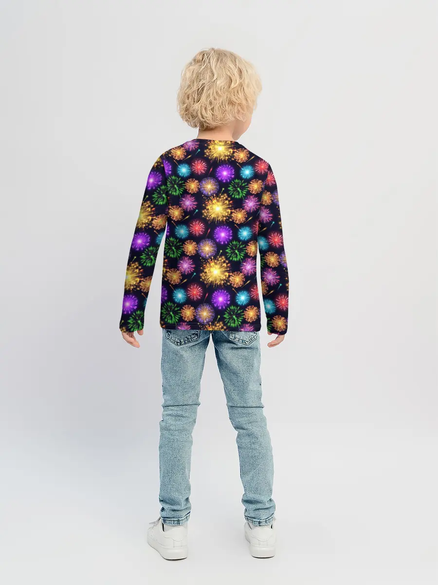 Детский лонгслив / Праздничный Фейерверк
