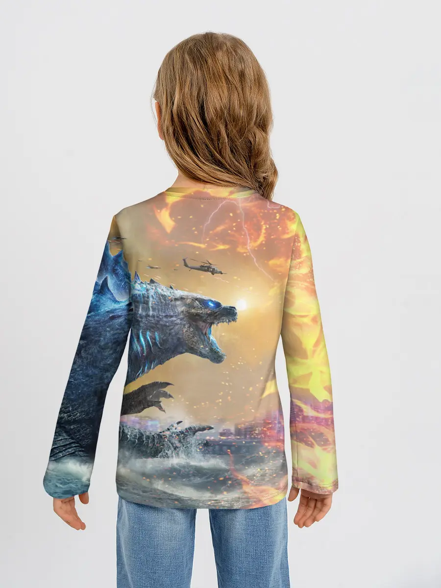 Детский лонгслив / ГОДЗИЛЛА АТАКУЕТ!
