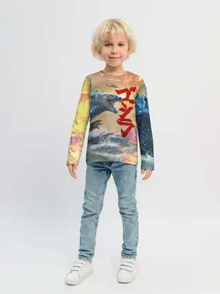 Детский лонгслив / ГОДЗИЛЛА АТАКУЕТ!