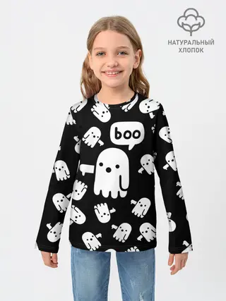 Детский лонгслив / BOO! ПРИВЕДЕНИЕ ХЕЛЛОУИН