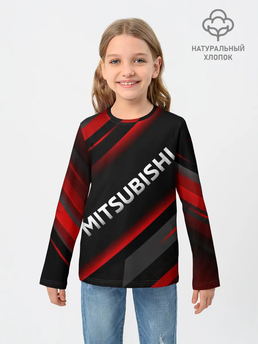 Детский лонгслив / Митсубиси геометрия