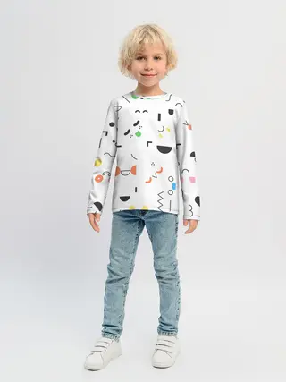 Детский лонгслив / TOCA BOCA УЗОР ФОН