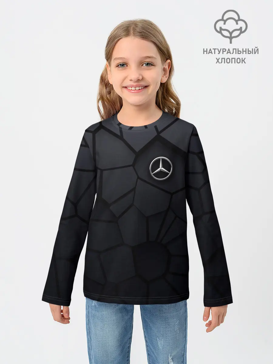 Детский лонгслив / Мерседес 3D плиты