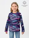 Детский лонгслив / Космический абстрактный паттерн