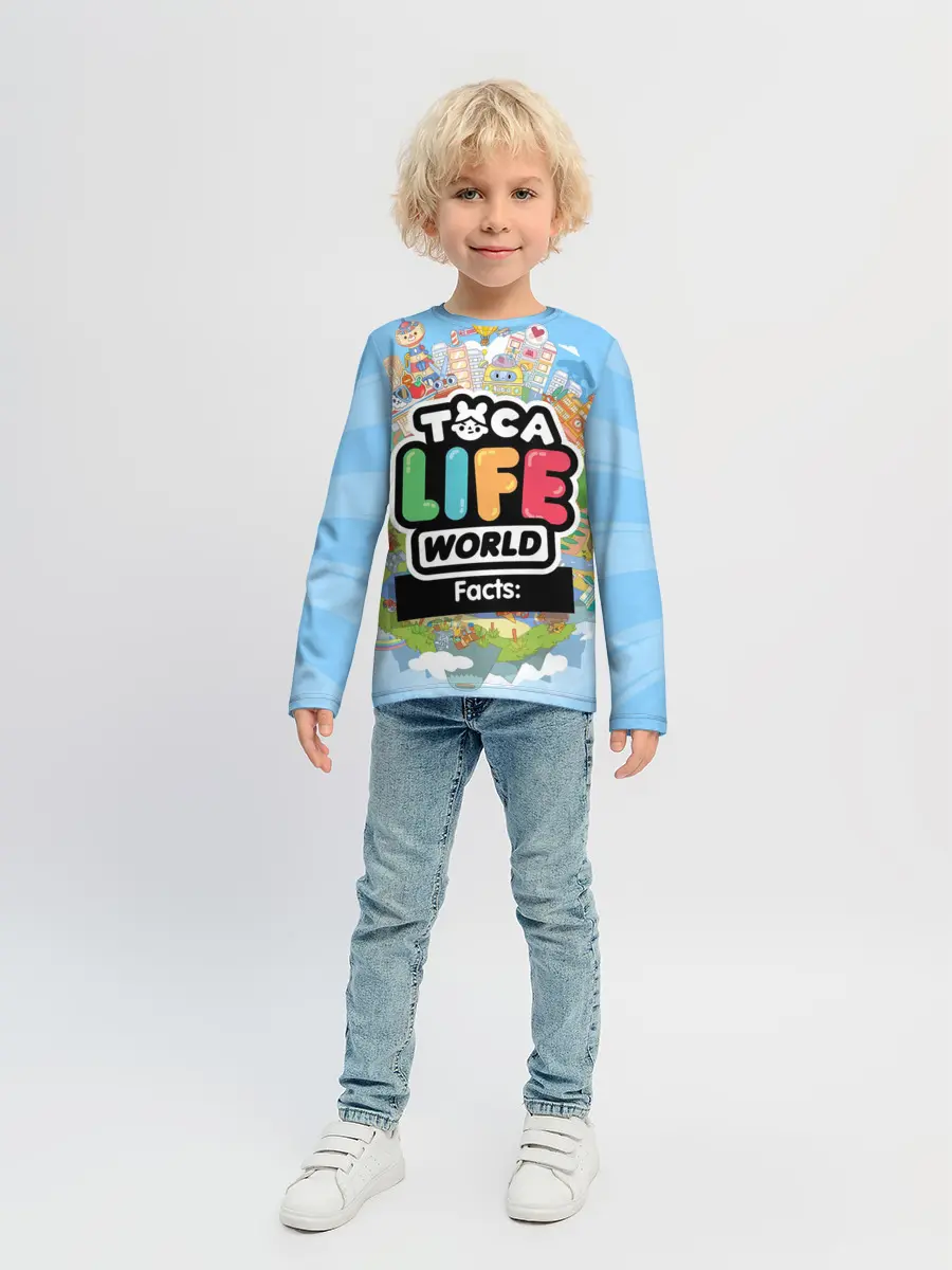 Детский лонгслив / TOCA BOCA WORLD, ПЛАНЕТА ИГРЫ