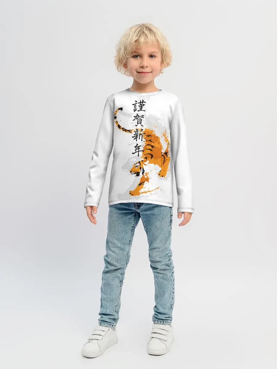 Детский лонгслив / Китайский тигр