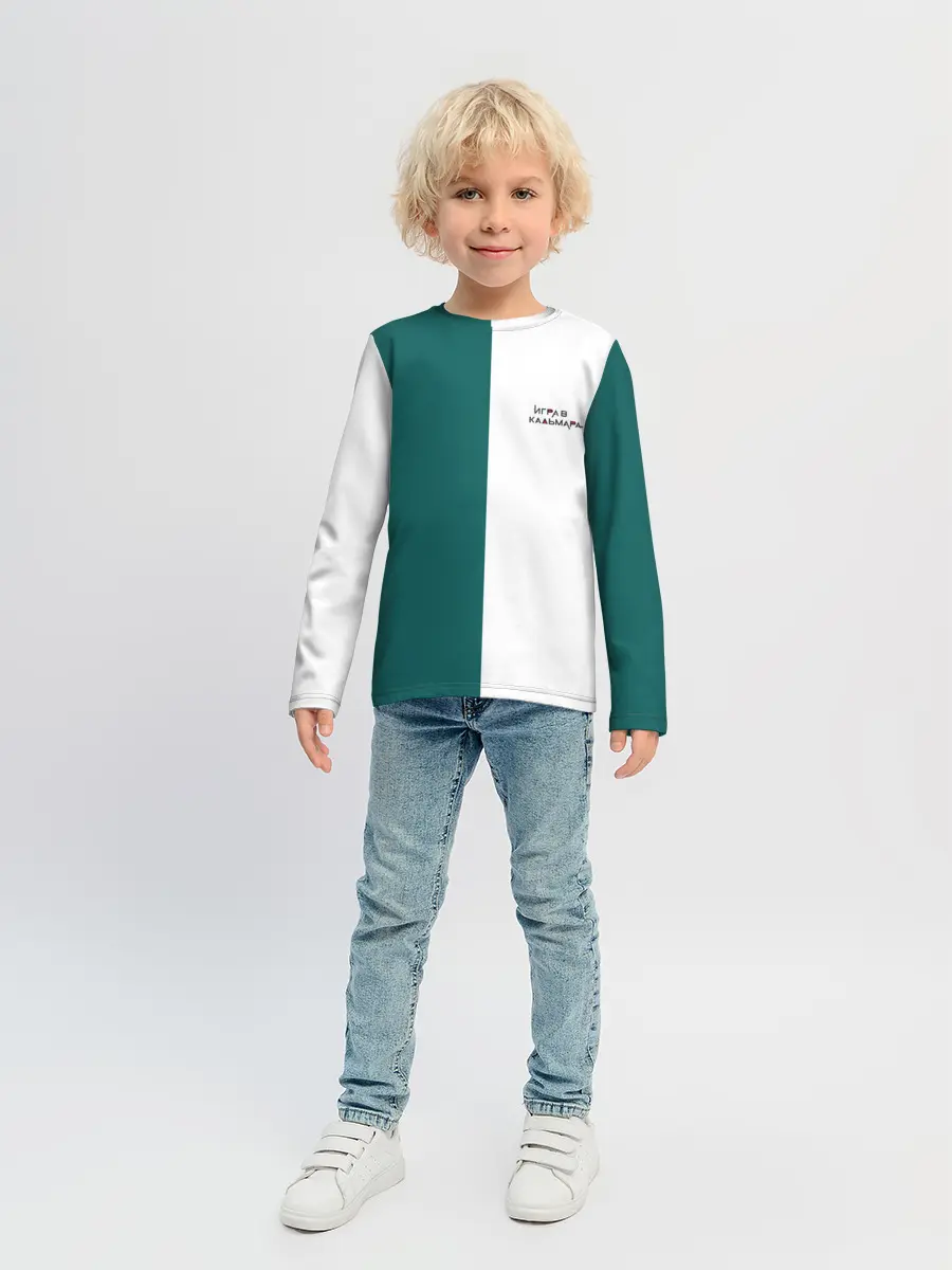Детский лонгслив / ИГРА В КАЛЬМАРА | РУС ЛОГО