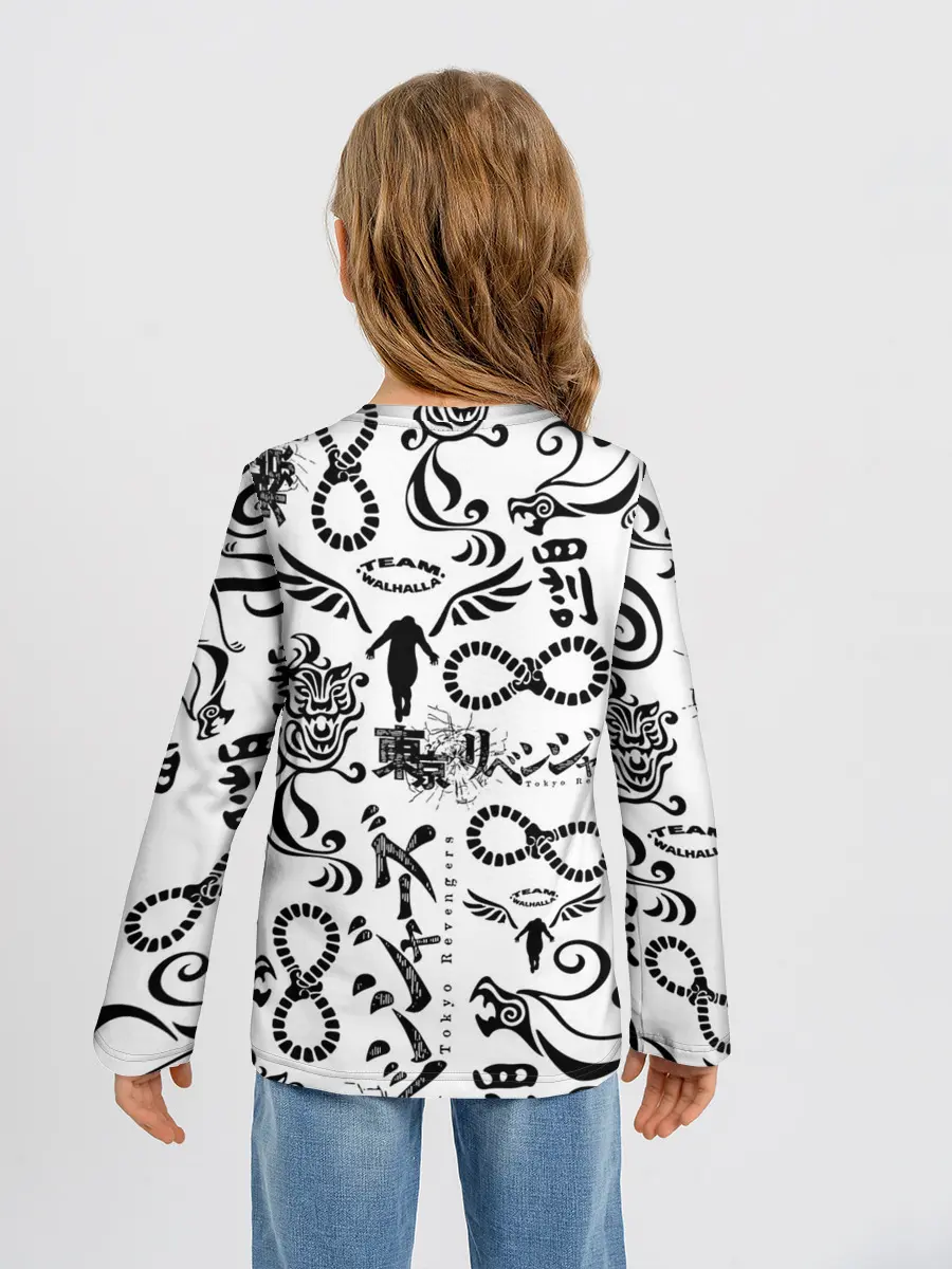 Детский лонгслив / ТОКИЙСКИЕ МСТИТЕЛИ ЛОГОБОМБИНГ