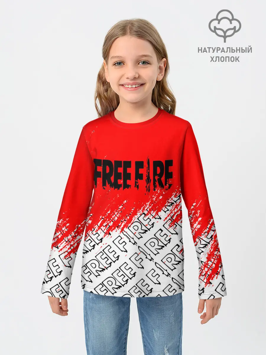 Детский лонгслив / фри фаер | День Booyah,