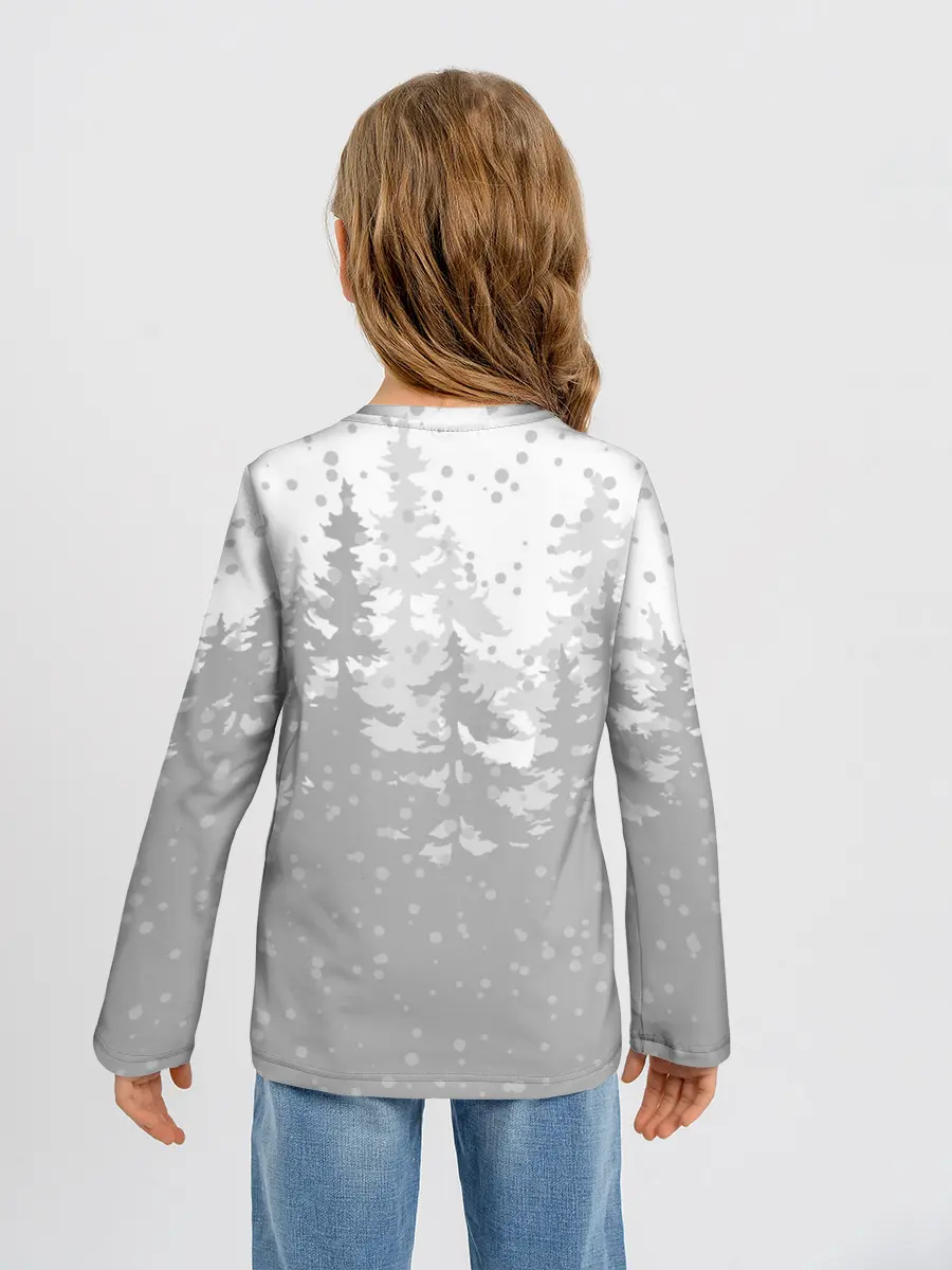 Детский лонгслив / Тигр с подарками