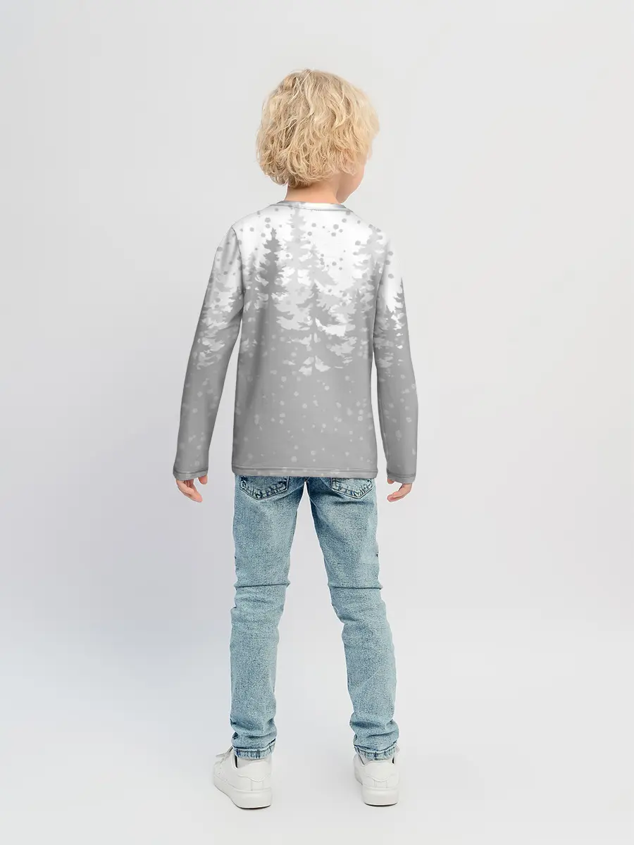 Детский лонгслив / Тигр с подарками