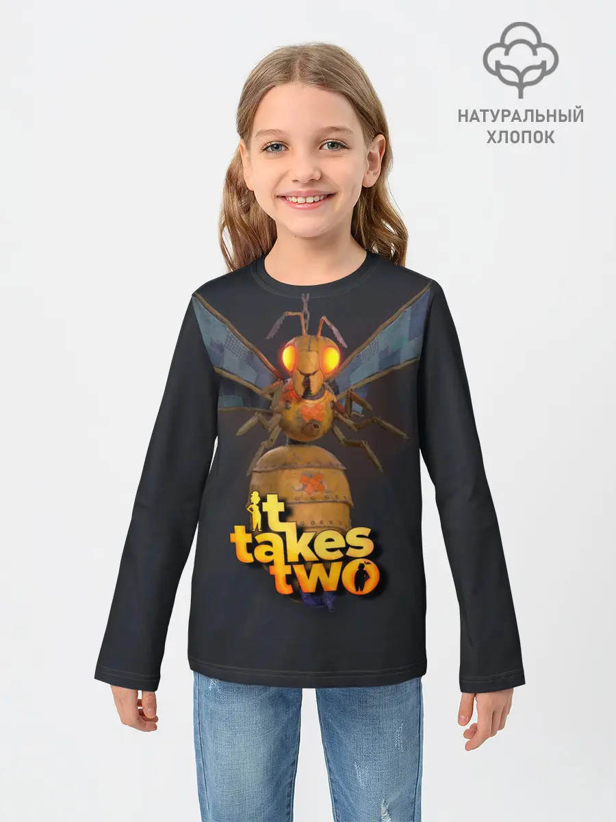 Детский лонгслив / It Takes Two БОСС КОРОЛЕВА ОС