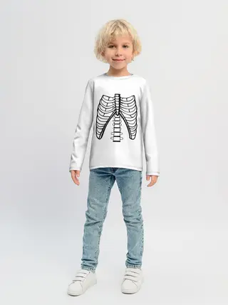 Детский лонгслив / ребра скелета