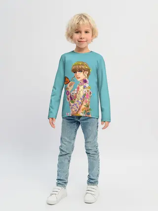 Детский лонгслив / Тейлор в цветах