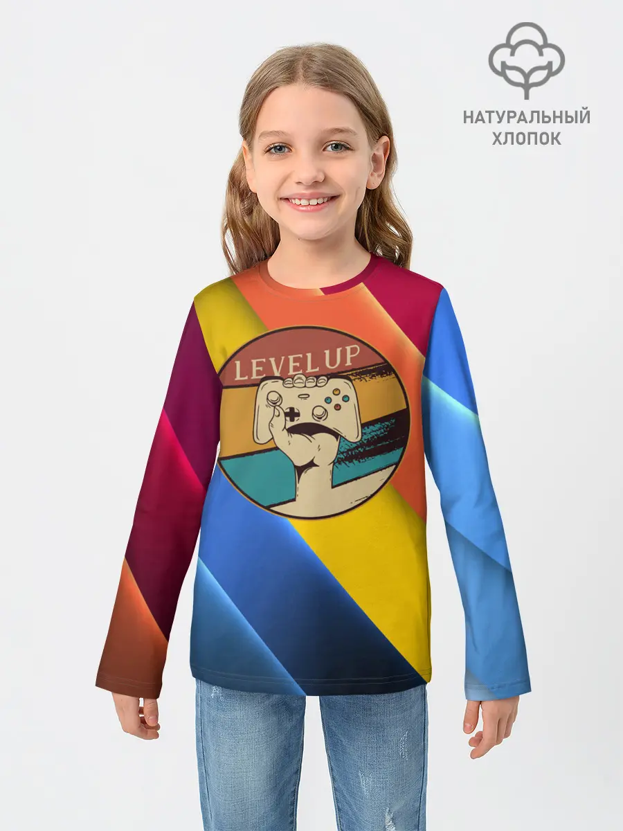 Детский лонгслив / Джойстик | Level Up
