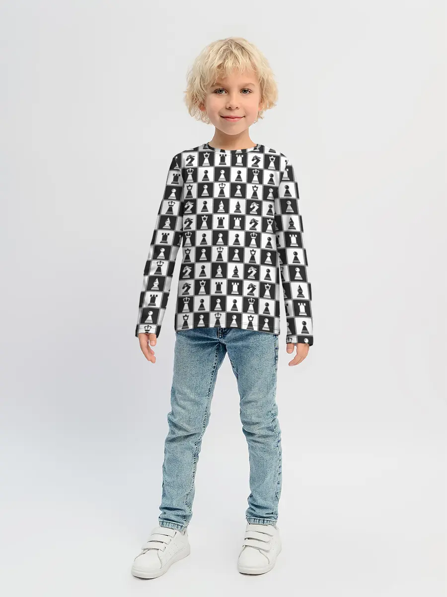 Детский лонгслив / Шахматы