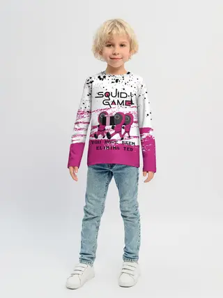 Детский лонгслив / Squid Game - Вы были исключены.