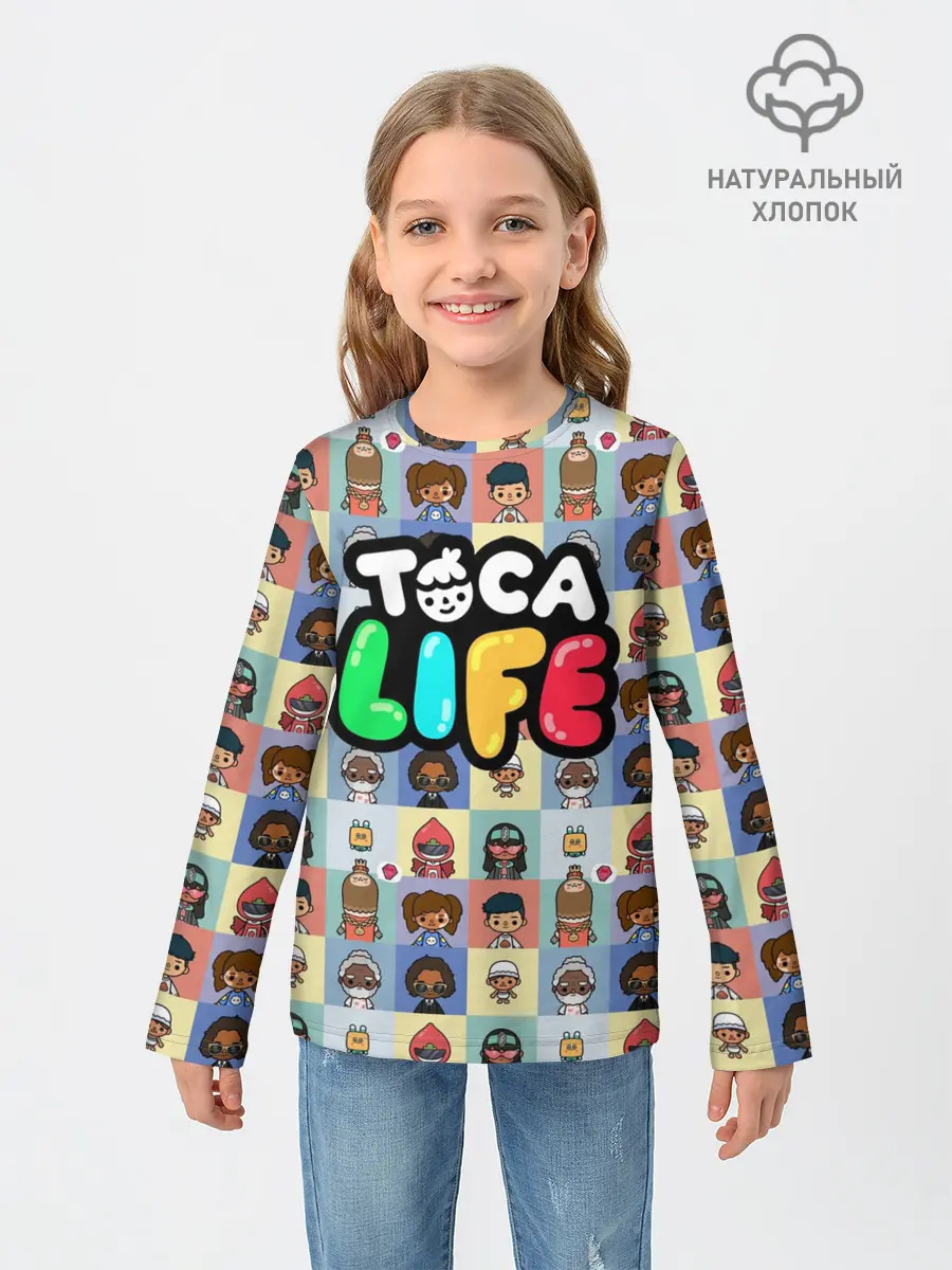 Детский лонгслив / Toca Boca characters | Тока бока персонажи