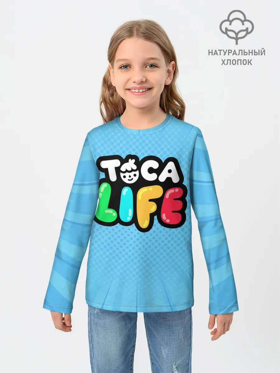 Детский лонгслив / Toca Boca logo | Тока Бока логотип