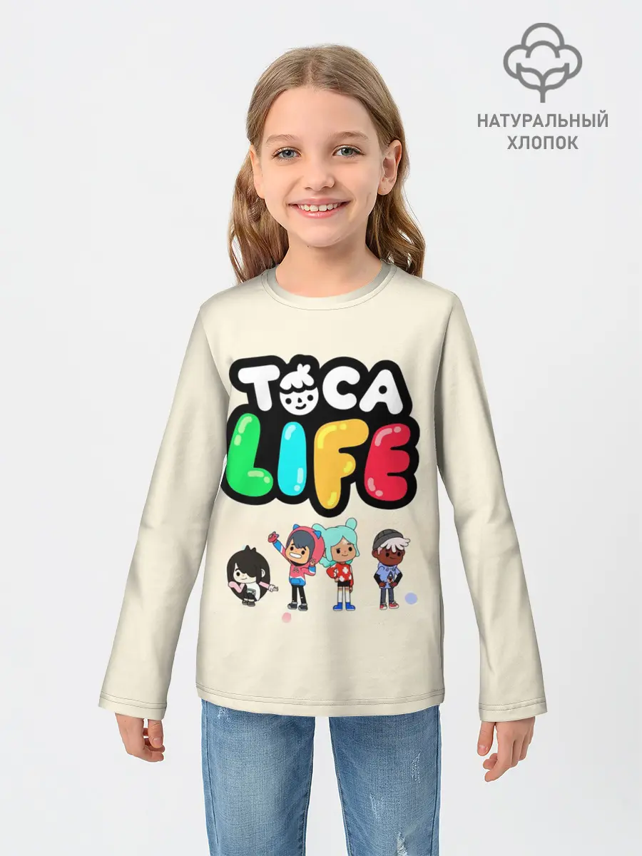 Детский лонгслив / Toca Boca Рита, Зик, Нари, Леон