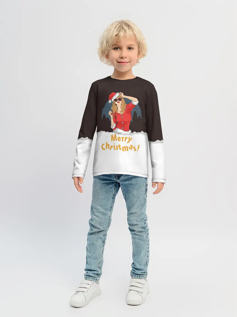 Детский лонгслив / Снегурка