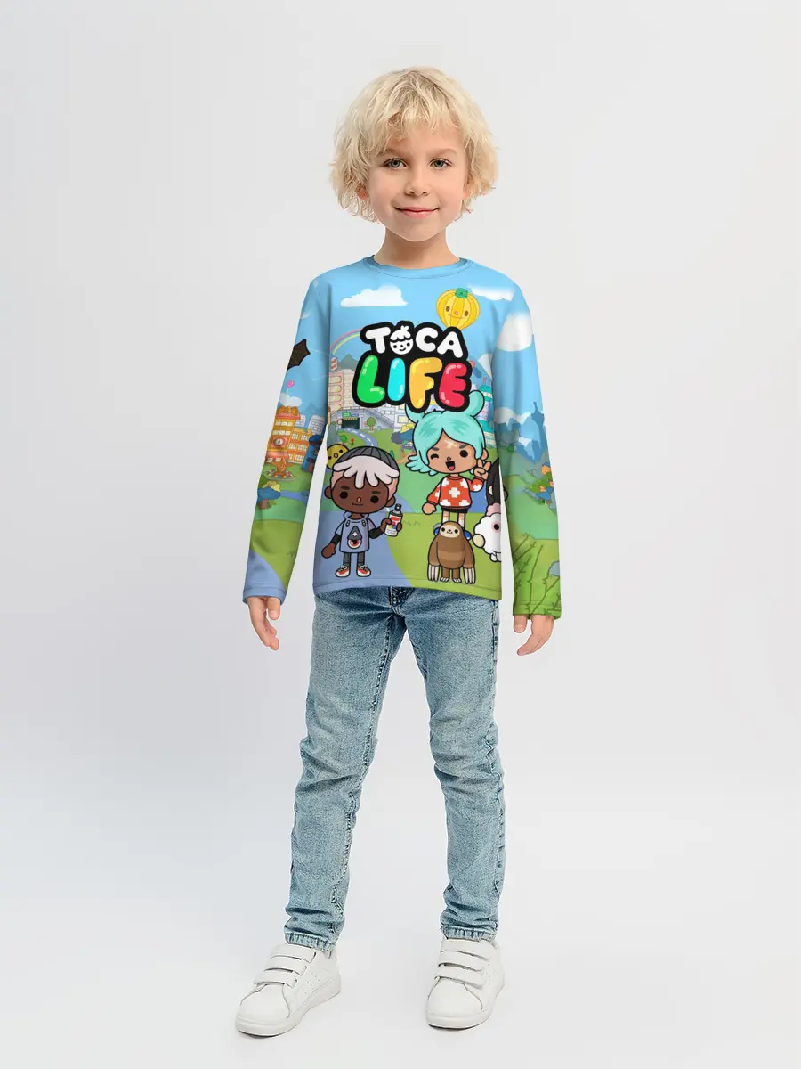 Детский лонгслив / Toca Boca | Тока бока Рита, Зик, Нари, Леон