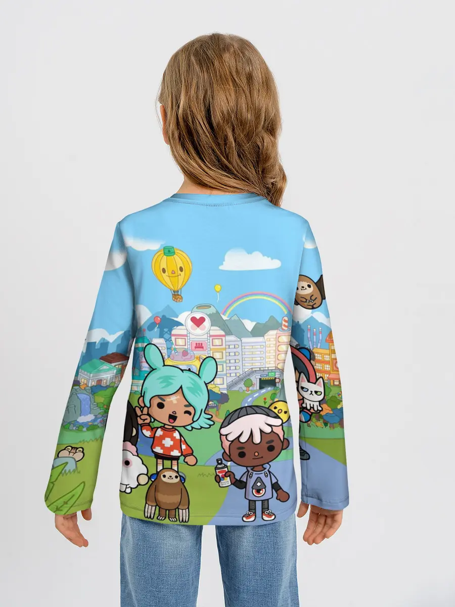 Детский лонгслив / Toca Boca | Тока бока Рита, Зик, Нари, Леон