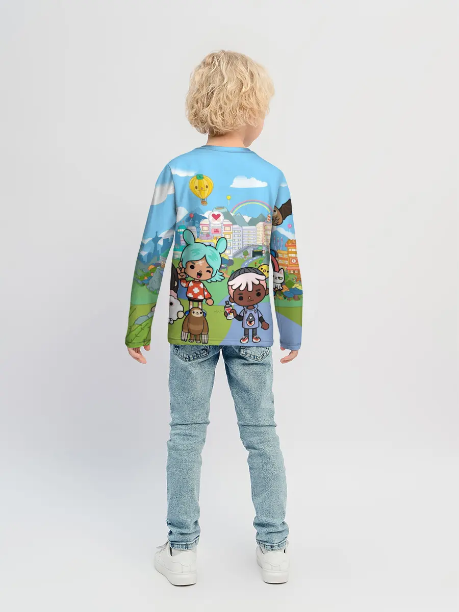 Детский лонгслив / Toca Boca | Тока бока Рита, Зик, Нари, Леон