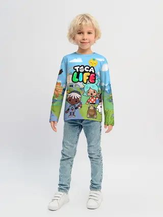 Детский лонгслив / Toca Boca | Тока бока Рита, Зик, Нари, Леон