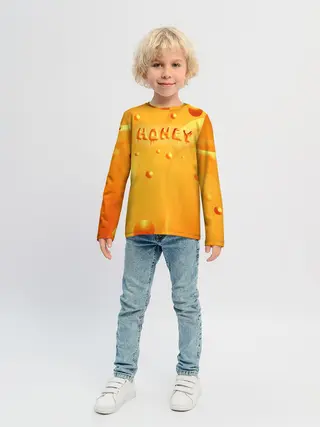 Детский лонгслив / Медовая волна | Honey wave