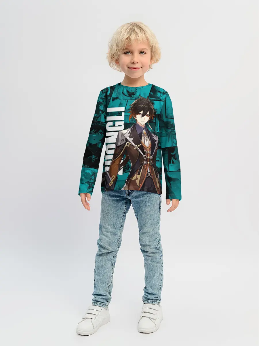 Детский лонгслив / Чжун Ли , Genshin Impact