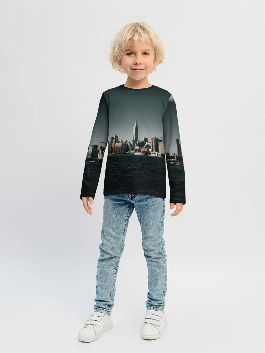 Детский лонгслив / Вид на Нью Йорк