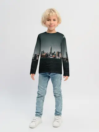 Детский лонгслив / Вид на Нью Йорк