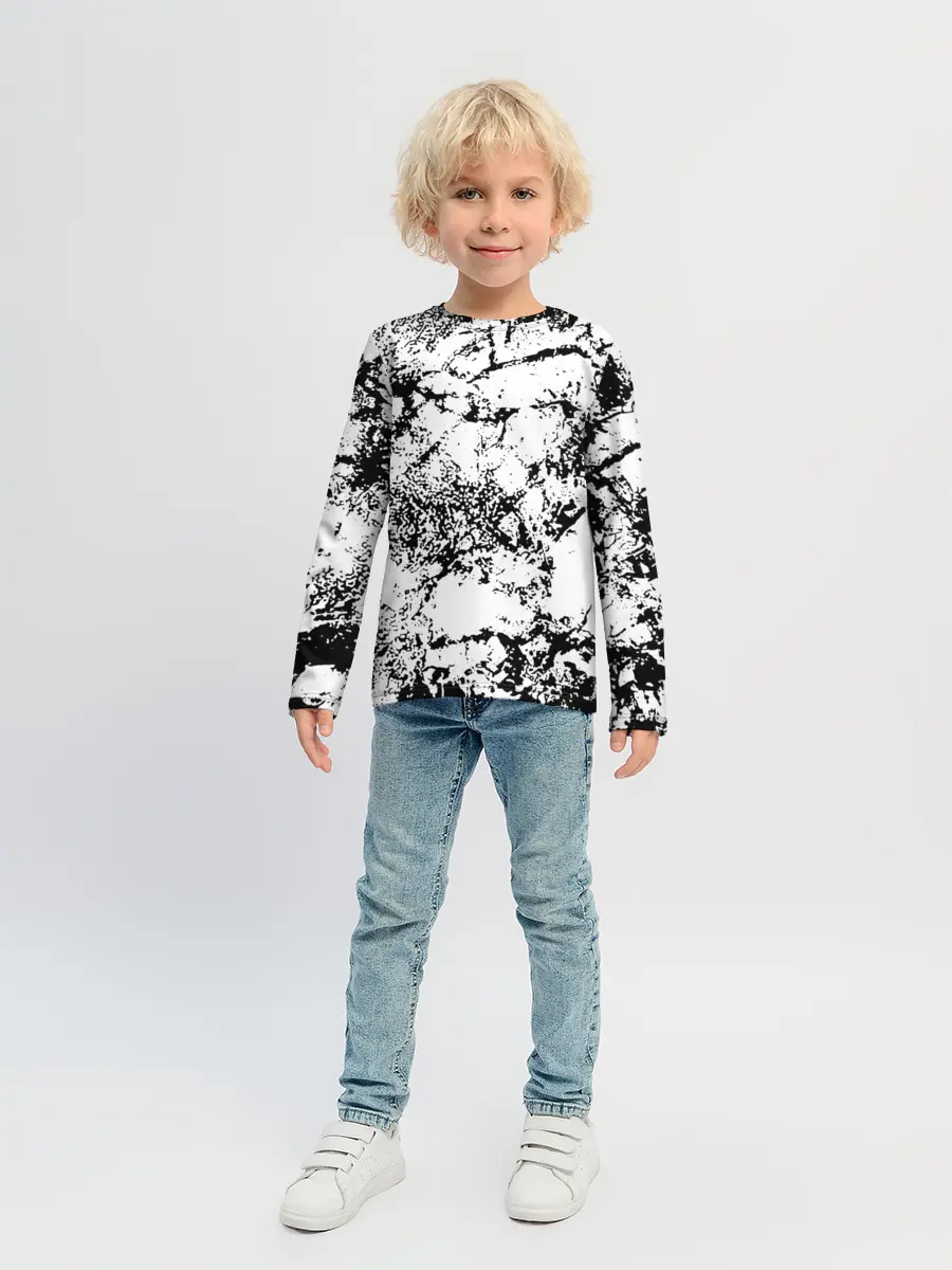 Детский лонгслив / Эффект линогравюры