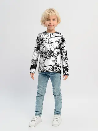 Детский лонгслив / Эффект линогравюры