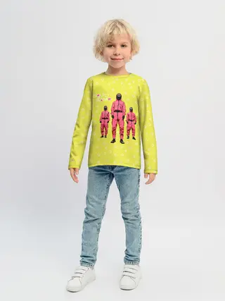 Детский лонгслив / Игра в кальмара | Рабочие