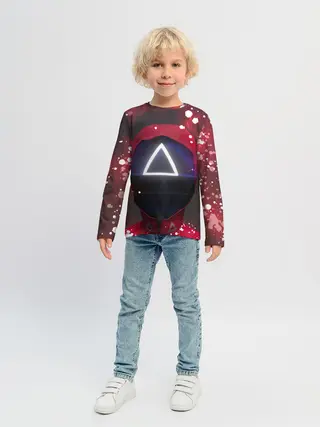 Детский лонгслив / ТРЕУГОЛЬНИК | ОХРАНА