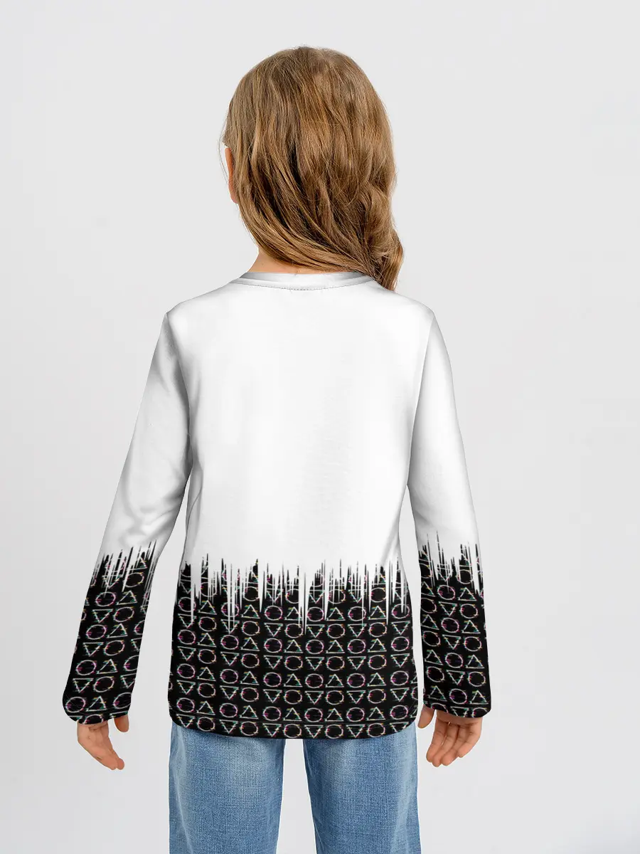 Детский лонгслив / Игра в кальмара фигуры,