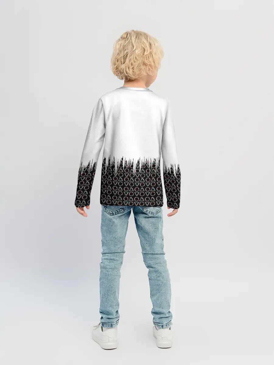 Детский лонгслив / Игра в кальмара фигуры,