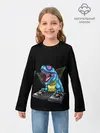 Детский лонгслив / Динозавр ди-джей