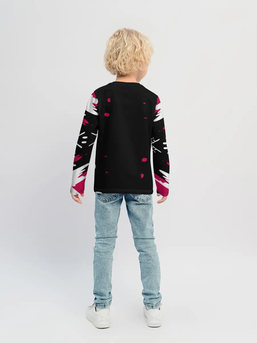 Детский лонгслив / Игра в кальмара x Кот,