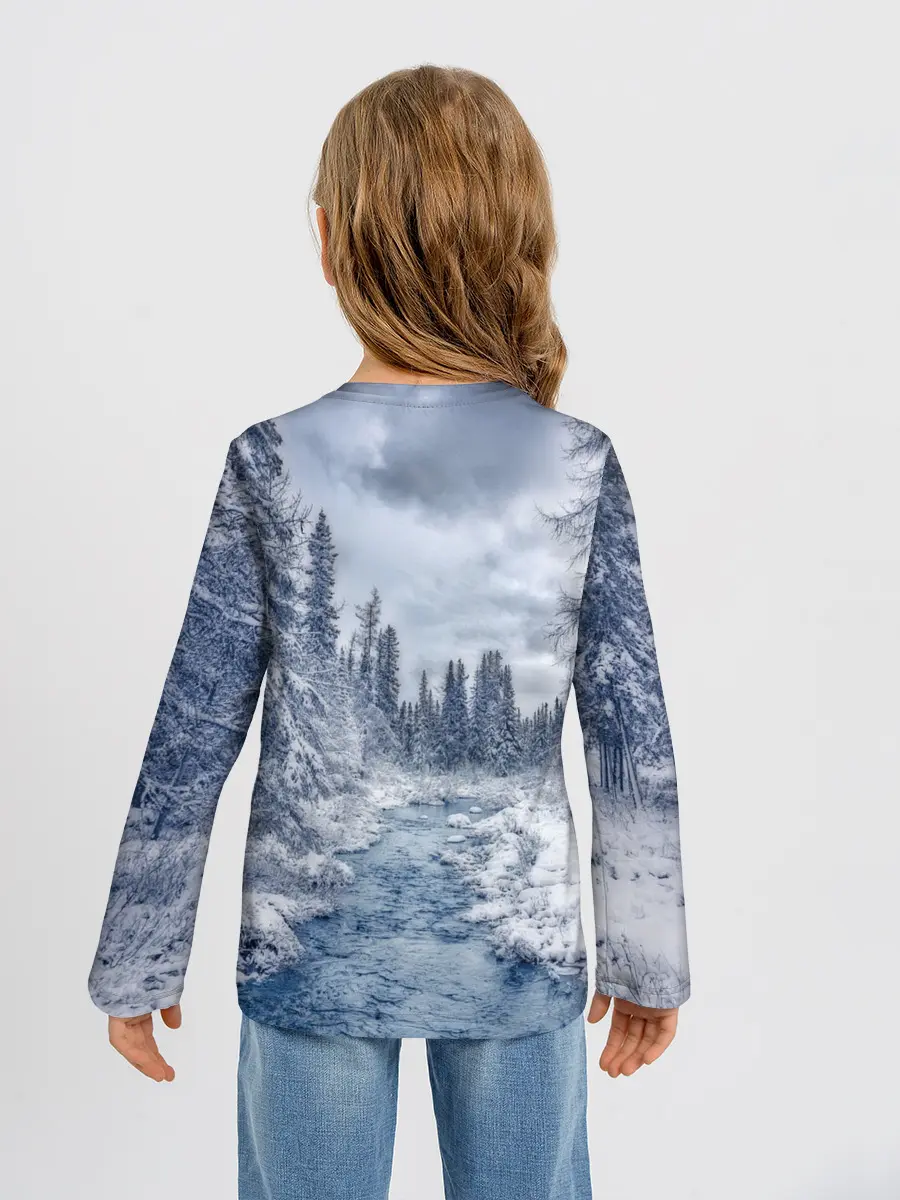 Детский лонгслив / СНЕЖНЫЙ ПЕЙЗАЖ