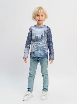 Детский лонгслив / СНЕЖНЫЙ ПЕЙЗАЖ