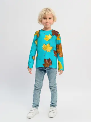 Детский лонгслив / Кленовый листочек