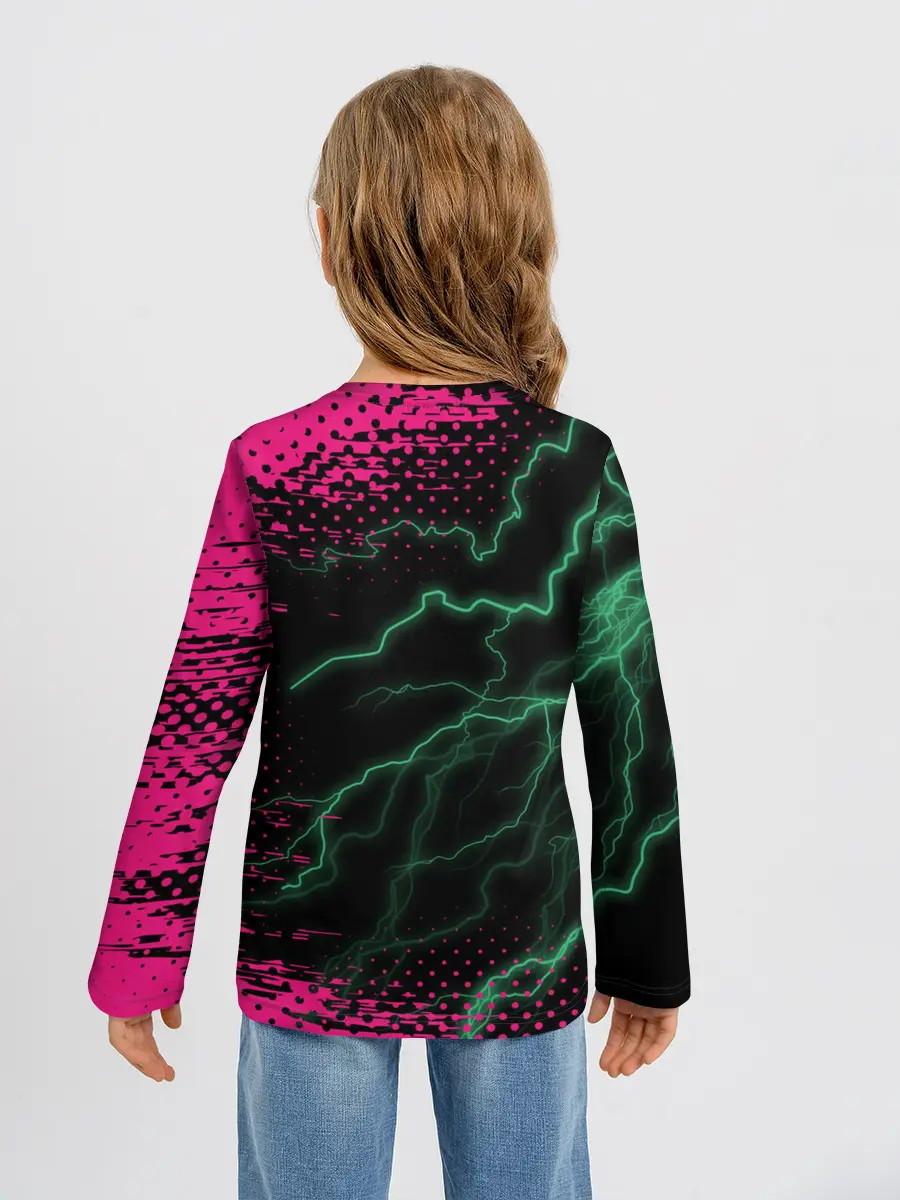 Детский лонгслив / Игра в кальмара разряд молнии.